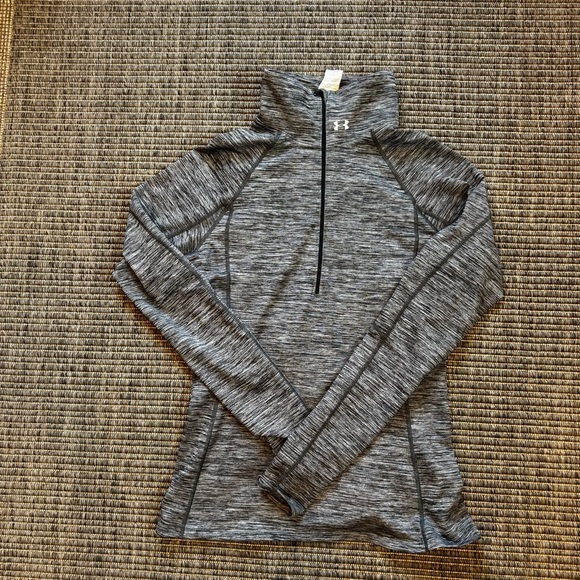 Under Armour Gray Half-Zip Cold Gear Shirt - Picture 1 of 4